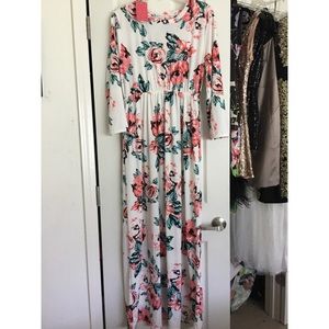 Long Floral Dress. New!